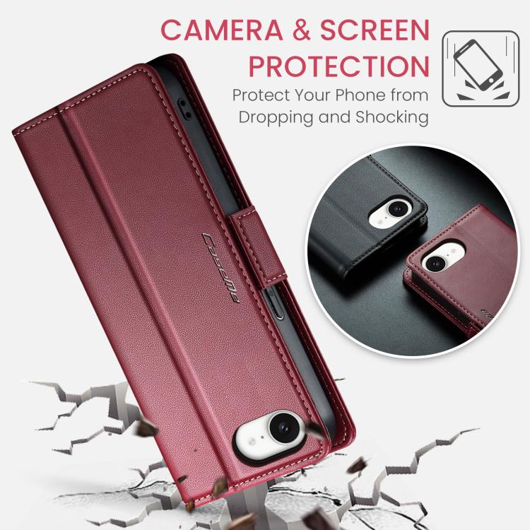 CaseMe 023 Butterfly Buckle Litchi Texture RFID Anti-theft Leather Phone Case