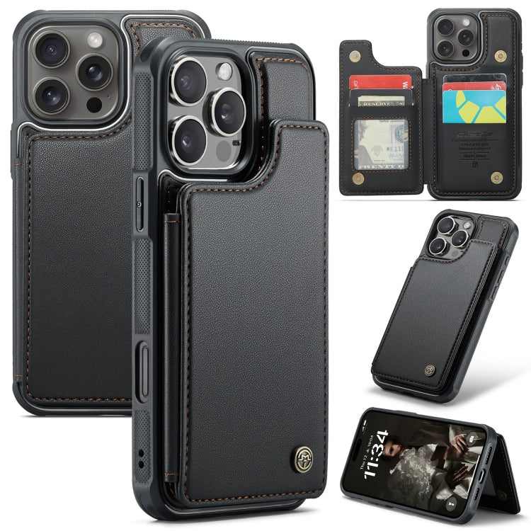 CaseMe C22 Card Slots Holder RFID Anti-theft Phone Case, For iPhone 16e, For iPhone 16 Pro Max, For iPhone 16 Pro, For iPhone 16 Plus