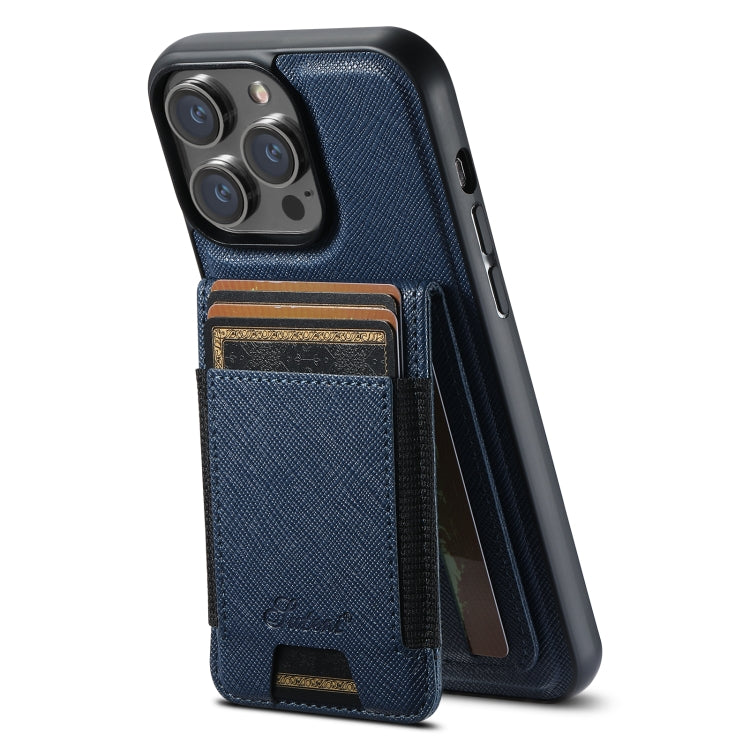 Suteni H17 Cross Grain Leather MagSafe Detachable Wallet Phone Case, For iPhone 15 Pro Max, For iPhone 15 Pro, For iPhone 15 Plus, For iPhone 15, For iPhone 14 Plus, For iPhone 14, For iPhone 14 Pro, For iPhone 14 Pro Max