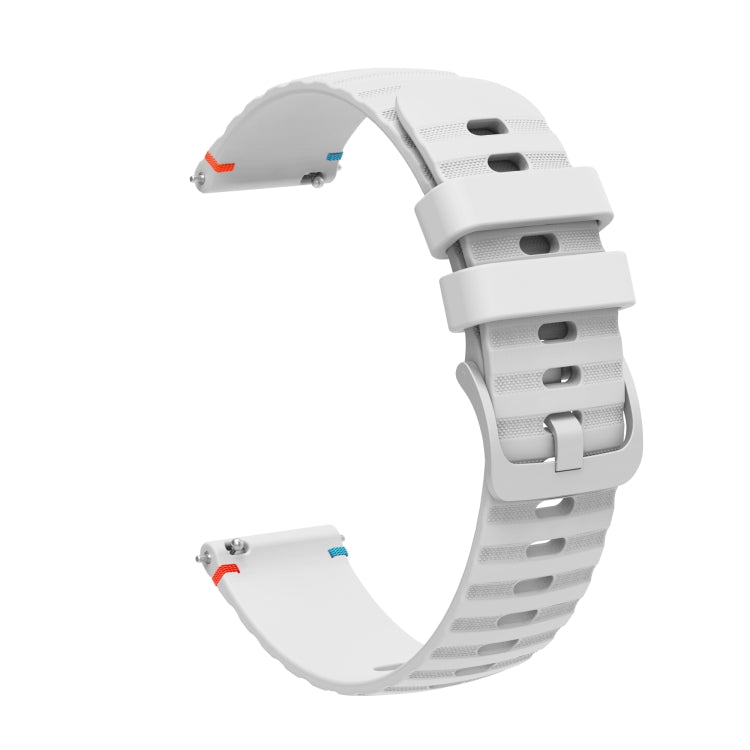 Wavy Dotted Stitched 20mm Silicone Watch Band, For Samsung Galaxy Watch 6 Cassic 43 / 47mm, For Samsung Galaxy Watch 6 40 / 44mm