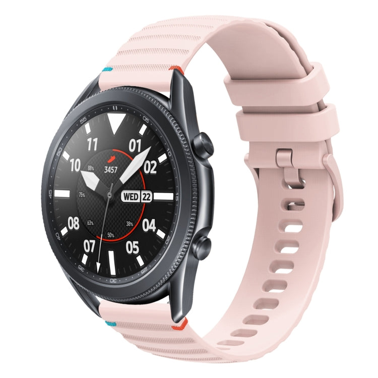 Wavy Dotted Stitched 22mm Silicone Watch Band, For Samsung Galaxy Gear S3 Frontier, For Samsung Galaxy Watch 3 45mm