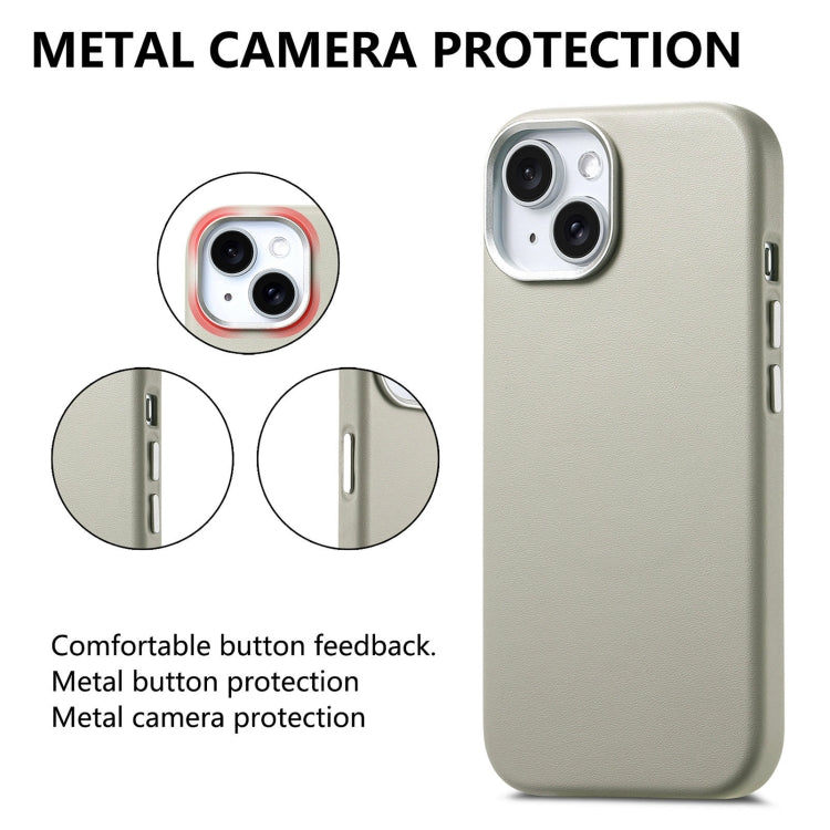 Electroplated Metal Button MagSafe Phone Case, For iPhone 15 Plus, For iPhone 15, For iPhone 14 Plus
