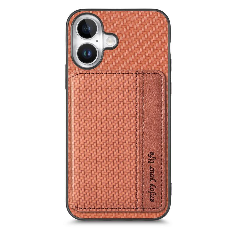 Carbon Fiber Magnetic Card Wallet RFID Blocking Phone Case