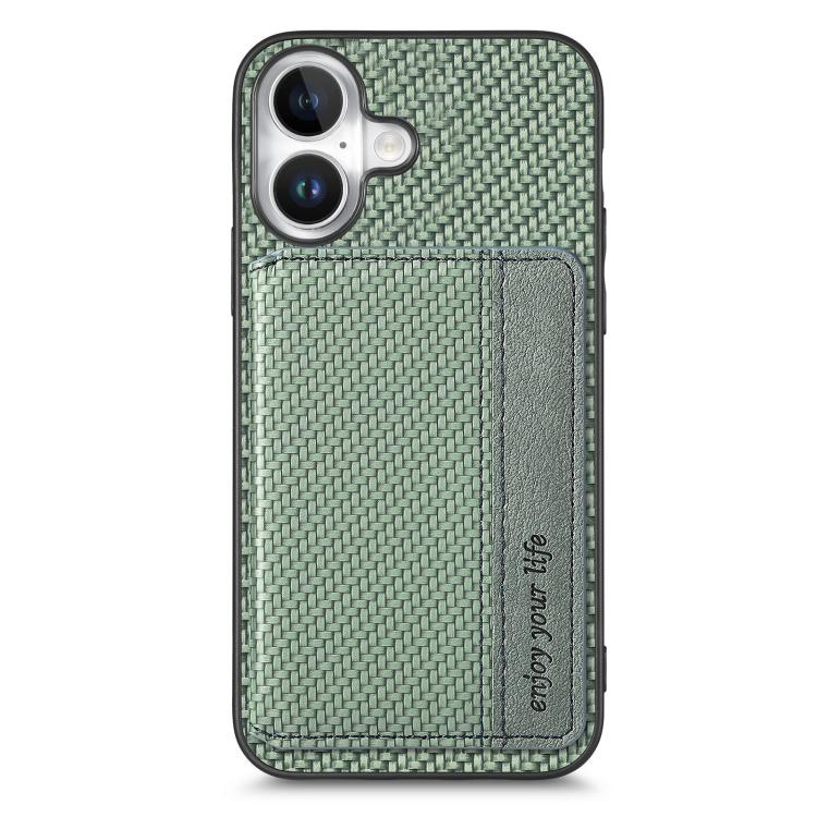 Carbon Fiber Magnetic Card Wallet RFID Blocking Phone Case