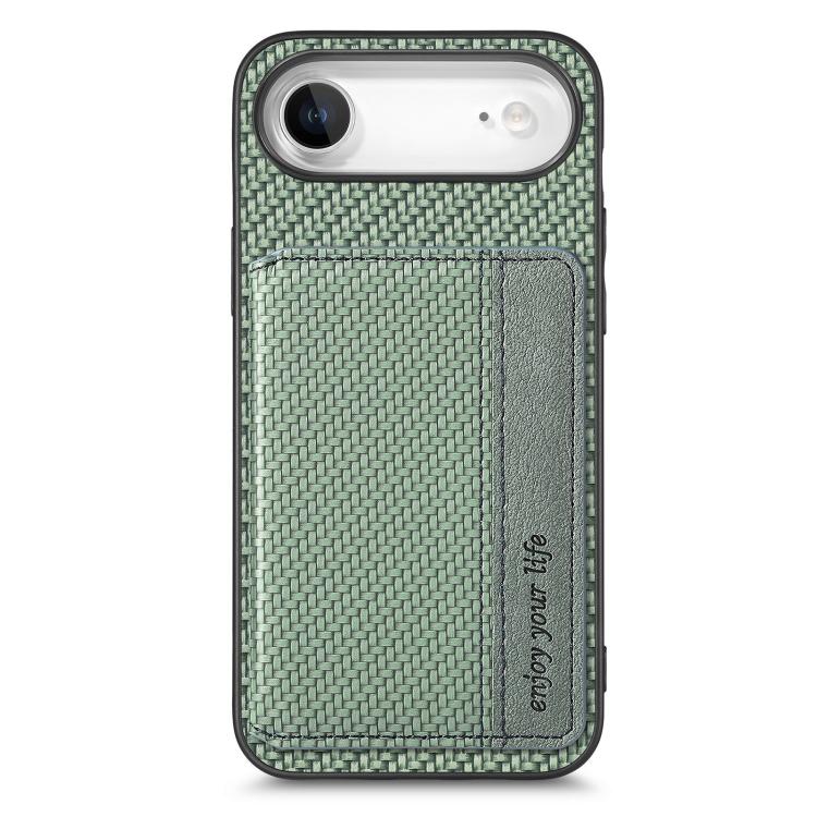 Carbon Fiber Magnetic Card Wallet RFID Blocking Phone Case