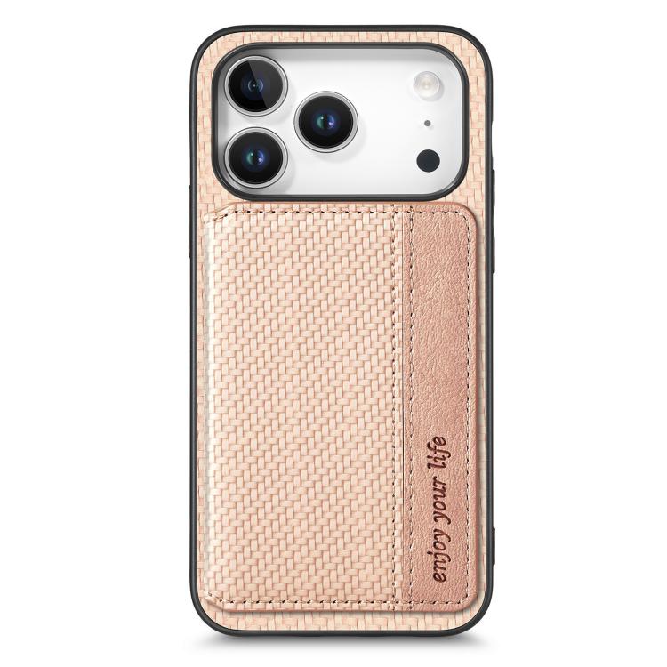 Carbon Fiber Magnetic Card Wallet RFID Blocking Phone Case