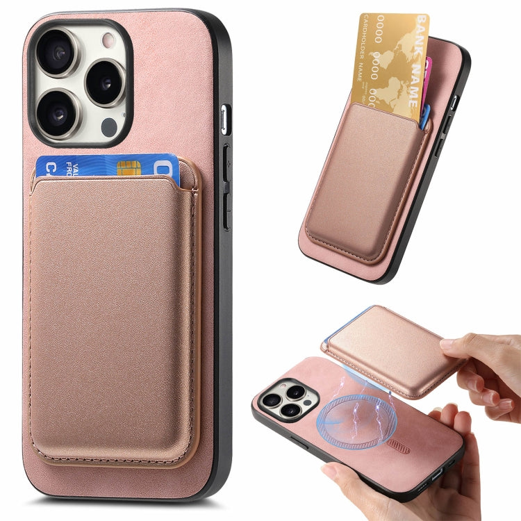 Retro Magsafe Card Bag PU Back Cover Phone Case