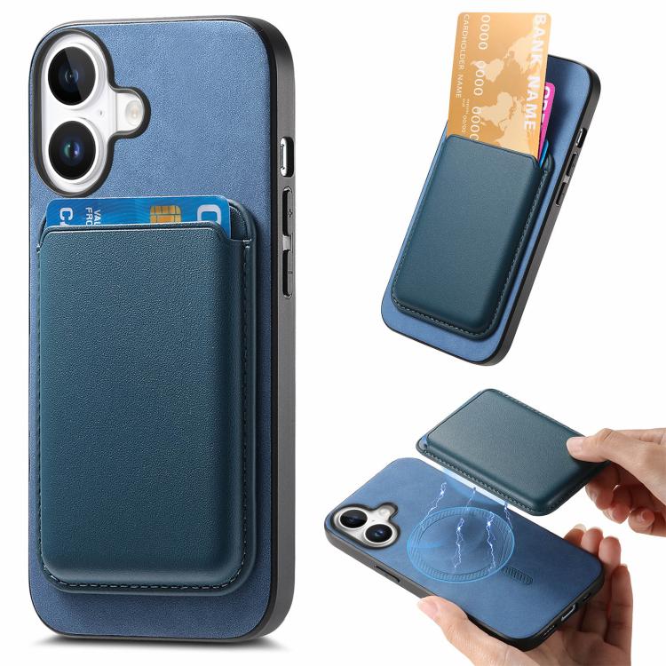 Retro Magsafe Card Bag PU Back Cover Phone Case