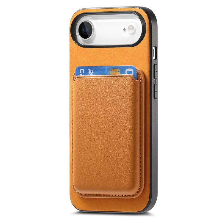 Retro Magsafe Card Bag PU Back Cover Phone Case