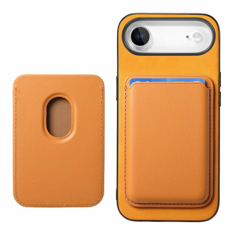 Retro Magsafe Card Bag PU Back Cover Phone Case