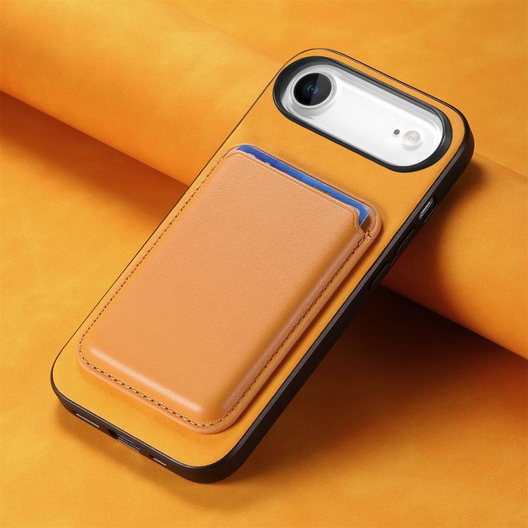 Retro Magsafe Card Bag PU Back Cover Phone Case