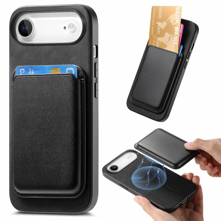 Retro Magsafe Card Bag PU Back Cover Phone Case