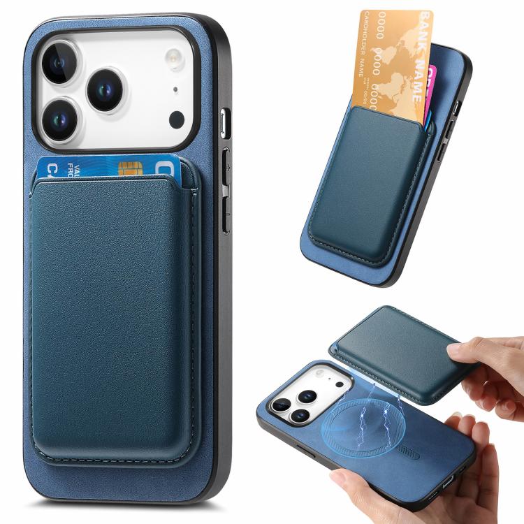 Retro Magsafe Card Bag PU Back Cover Phone Case