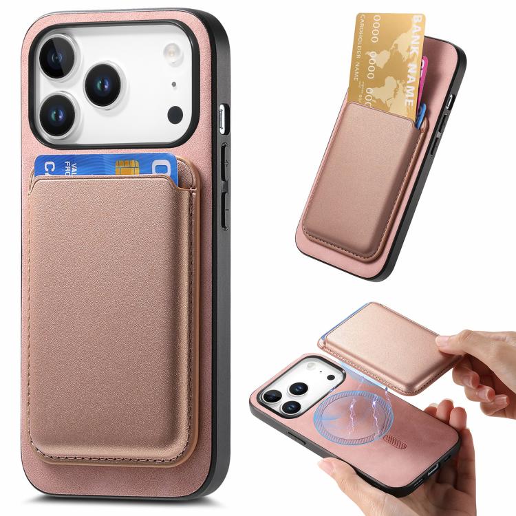 Retro Magsafe Card Bag PU Back Cover Phone Case