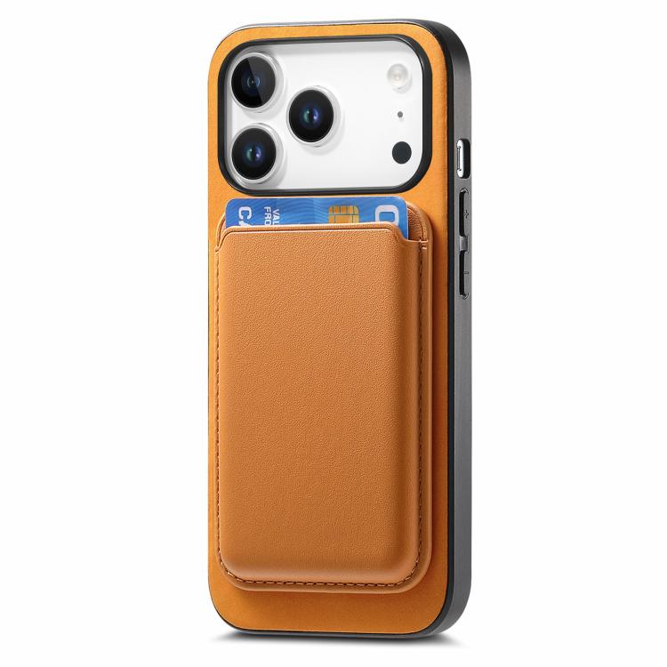 Retro Magsafe Card Bag PU Back Cover Phone Case