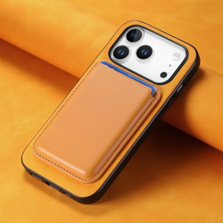 Retro Magsafe Card Bag PU Back Cover Phone Case