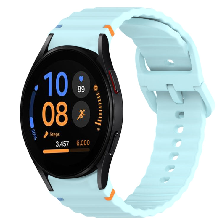 Wavy Grain Stitched Quick Release Silicone Watch Band, For Samsung Galaxy Watch FE 40mm, For Samsung Galaxy Watch 7 44mm