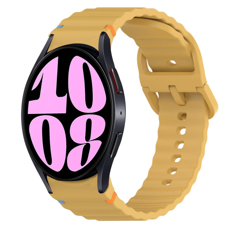Wavy Grain Stitched Quick Release Silicone Watch Band, For Samsung Galaxy Watch 6 44mm, For Samsung Galaxy Watch 6 40mm
