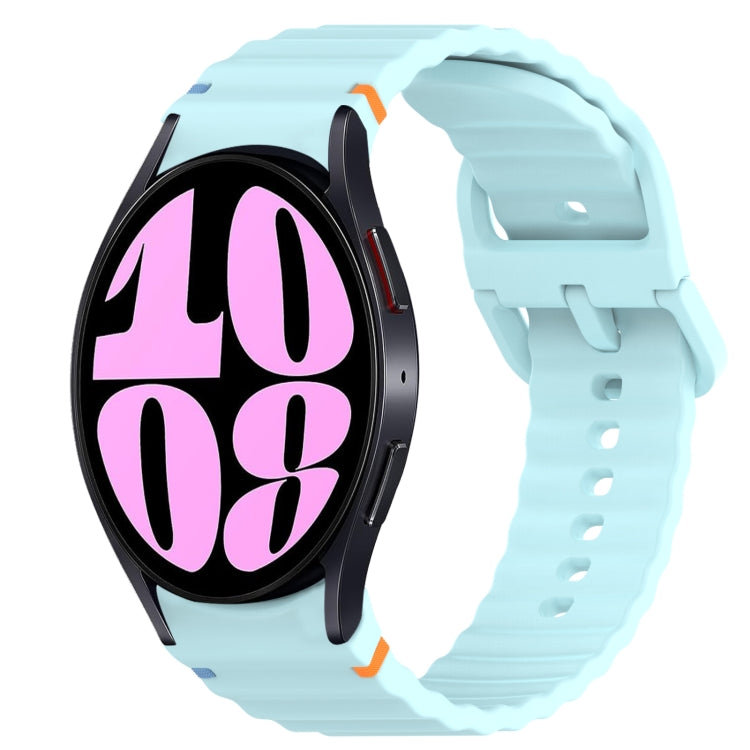 Wavy Grain Stitched Quick Release Silicone Watch Band, For Samsung Galaxy Watch 6 44mm, For Samsung Galaxy Watch 6 40mm