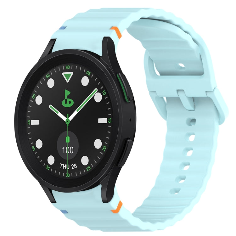 Wavy Grain Stitched Quick Release Silicone Watch Band, For Samsung Galaxy Watch 5 Golf Edition, For Samsung Galaxy Watch 5 44mm
