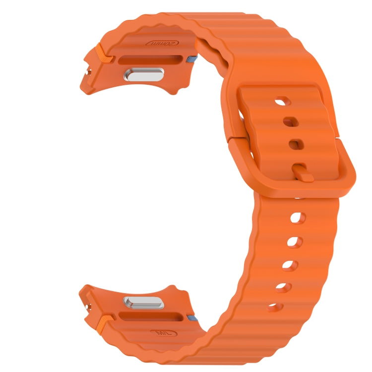 Wavy Grain Stitched Quick Release Silicone Watch Band, For Samsung Galaxy Watch 5 Pro 45mm, For Samsung Galaxy Watch 5 40mm