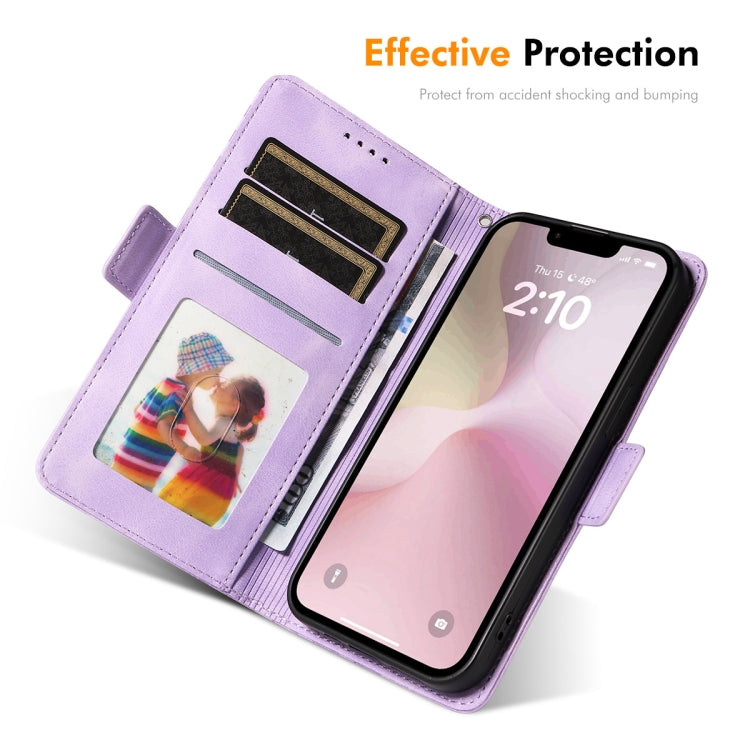 ENKAY Embossed Rhombus Starry Leather Phone Case with Screen Film, iPhone 16e