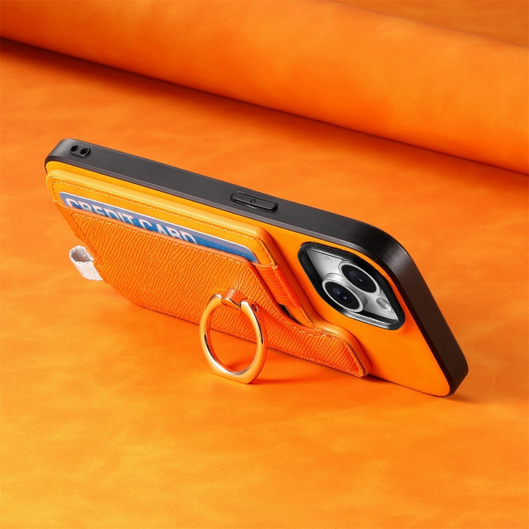 Retro Cross Leather Ring Horizontal Insert Card Bag MagSafe Phone Case, For Samsung Galaxy S23 FE 5G, For Samsung Galaxy M14 5G, For Samsung Galaxy A24 5G