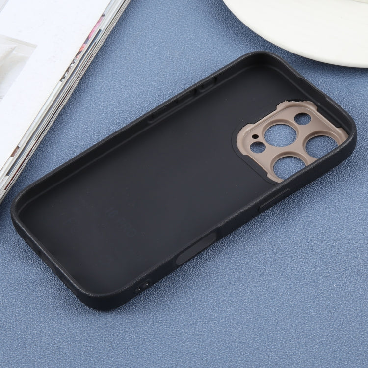 Plain Imitation Leather Back Cover Phone Case, For iPhone 11 Pro
