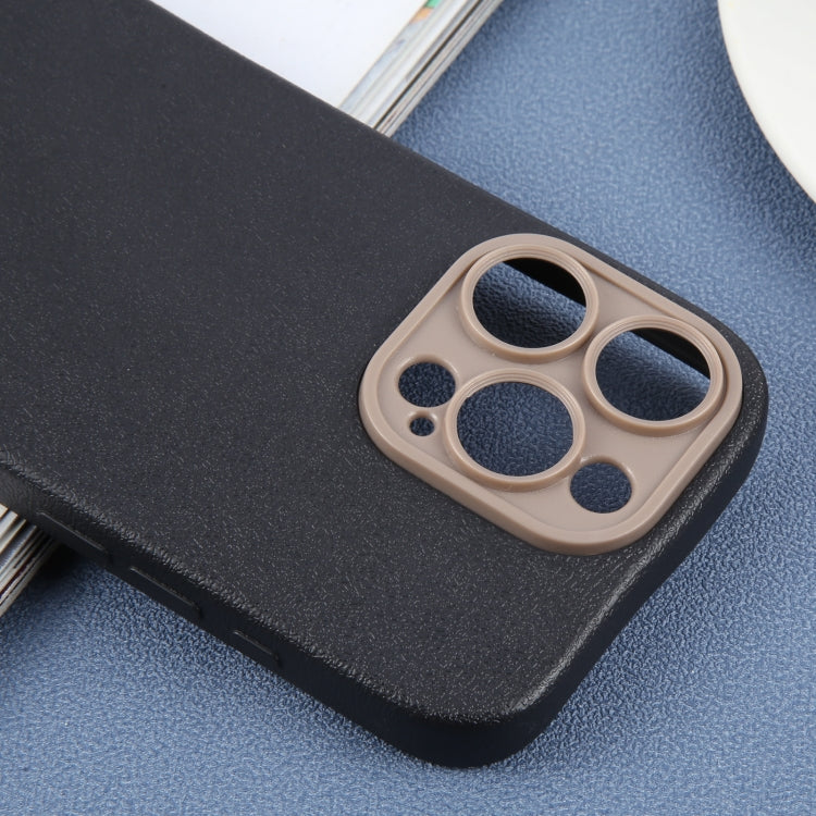 Plain Imitation Leather Back Cover Phone Case, For iPhone 11 Pro