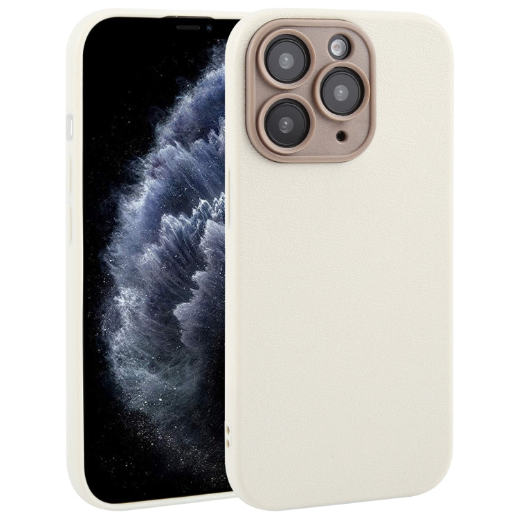 Plain Imitation Leather Back Cover Phone Case, For iPhone 11 Pro