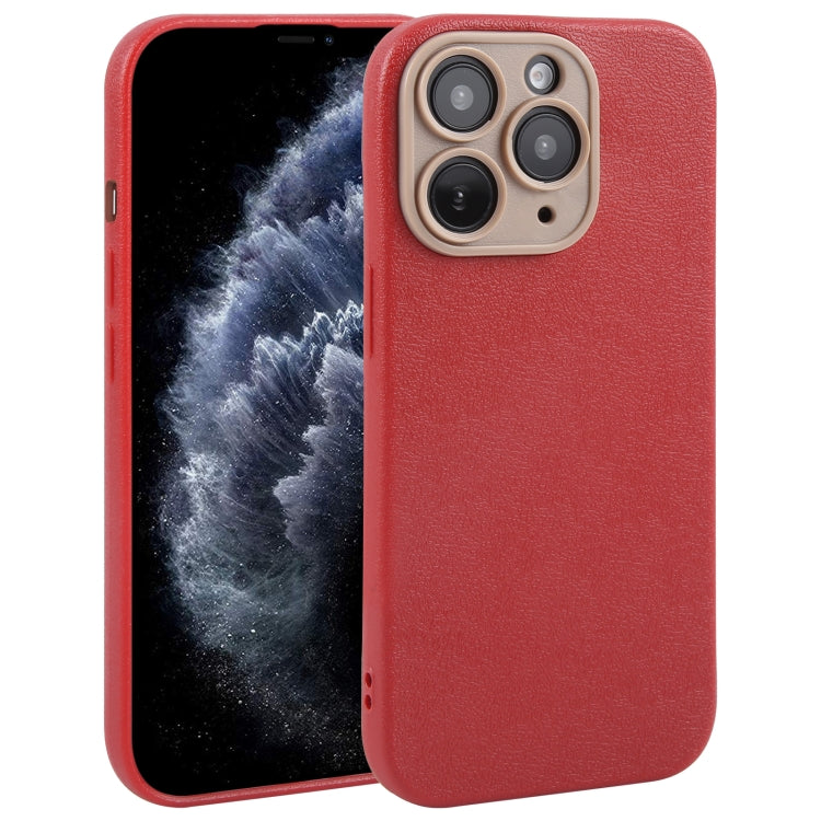 Plain Imitation Leather Back Cover Phone Case, For iPhone 11 Pro