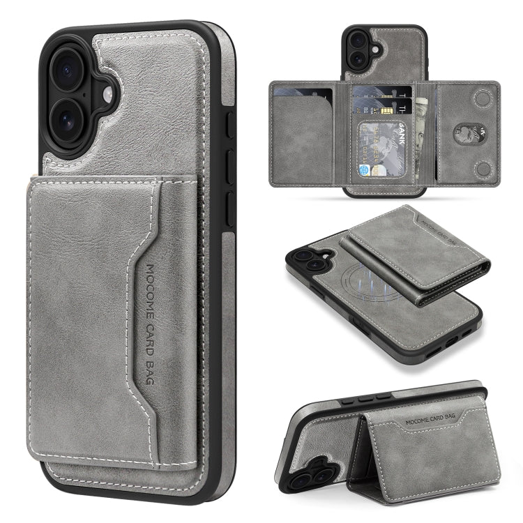 Shield Multi-functional MagSafe Card Bag Phone Case, For iPhone 16 Pro Max, For iPhone 16 Pro, For iPhone 16 Plus