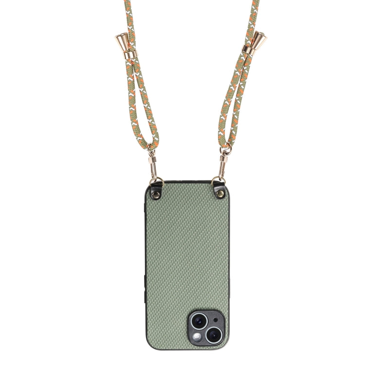 Carbon Fiber Texture Leather Back Phone Case with Crossbody Strap, For iPhone 12 mini, For iPhone 11 Pro Max, For iPhone 11, For iPhone 11 Pro
