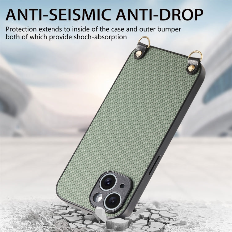 Carbon Fiber Texture Leather Back Phone Case with Crossbody Strap, For iPhone 12 mini, For iPhone 11 Pro Max, For iPhone 11, For iPhone 11 Pro