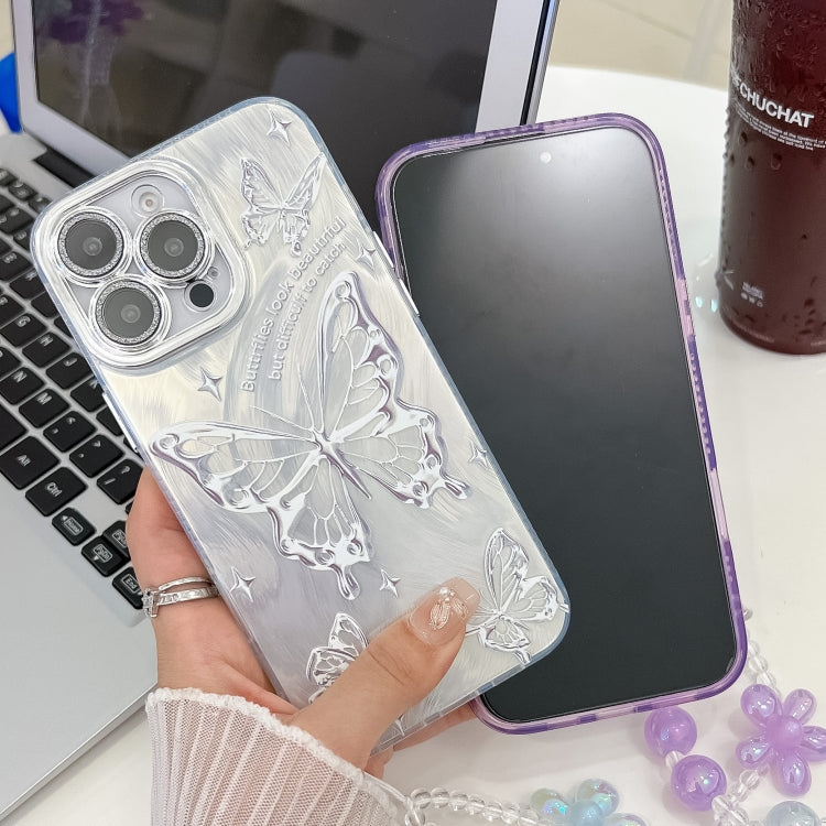 Plating Texture Butterfly Wristband TPU Phone Case with Glitter Lens Film, For iPhone 13 Pro, For iPhone 13
