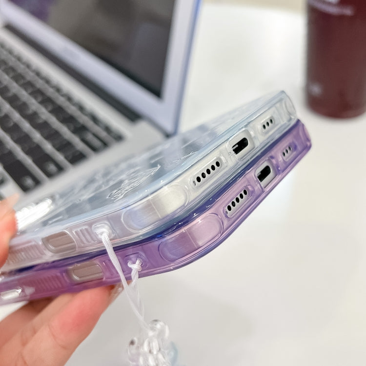 Plating Texture Butterfly Wristband TPU Phone Case with Glitter Lens Film, For iPhone 16, For iPhone 15 Pro Max, For iPhone 15 Pro, For iPhone 15