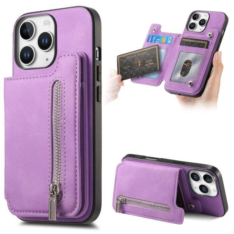 Retro MagSafe Zipper Wallet Card Bag Back Phone Case, For iPhone 11 Pro, For iPhone XR, For iPhone XS Max