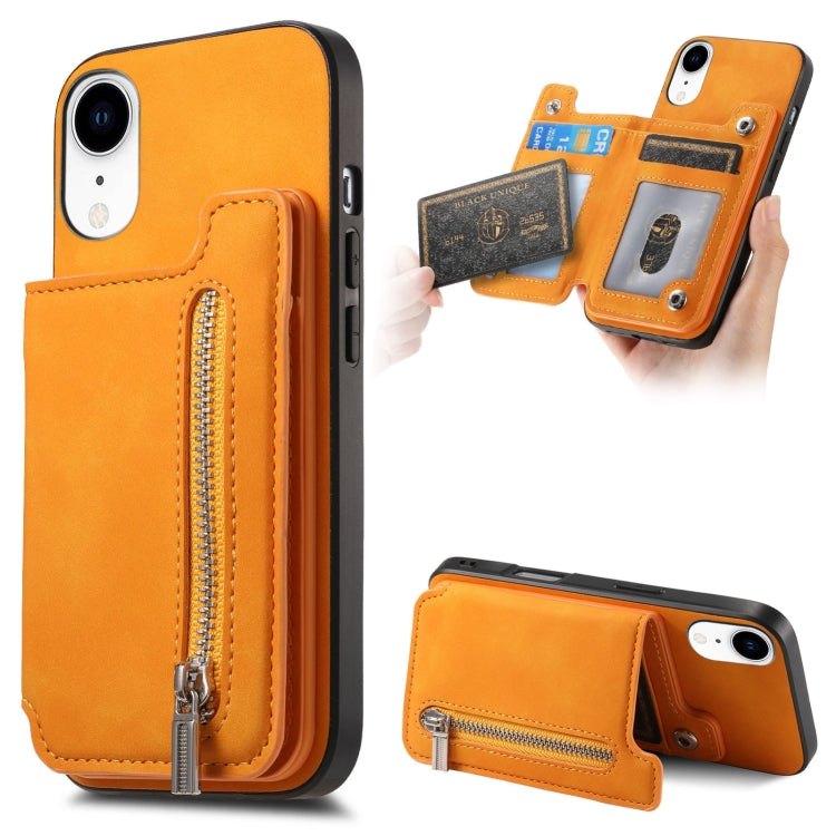 Retro MagSafe Zipper Wallet Card Bag Back Phone Case, For iPhone 11 Pro, For iPhone XR, For iPhone XS Max