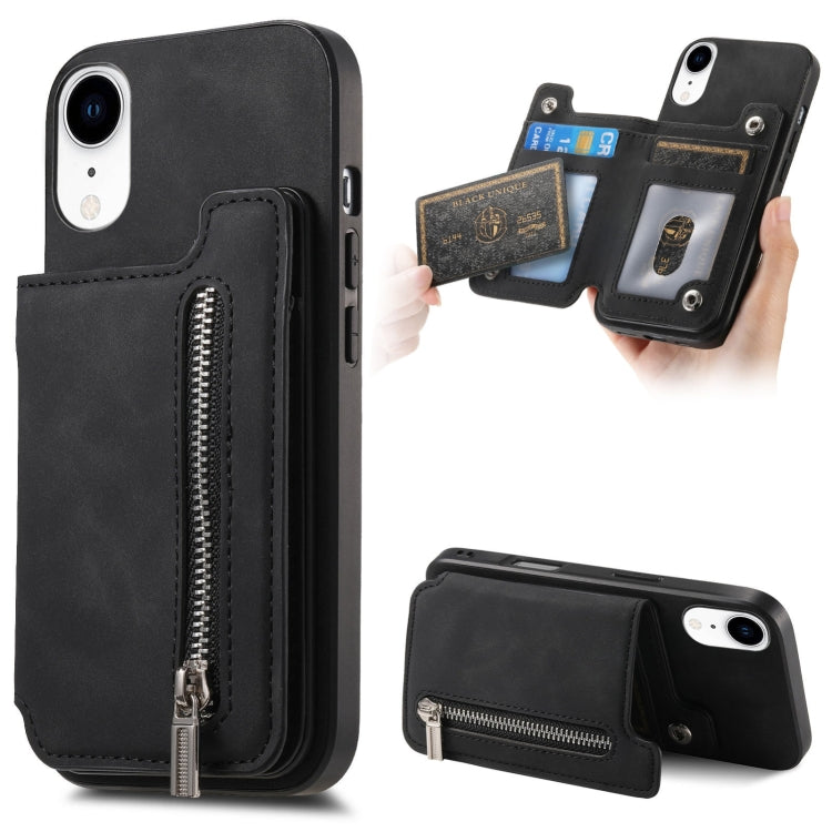 Retro MagSafe Zipper Wallet Card Bag Back Phone Case, For iPhone 11 Pro, For iPhone XR, For iPhone XS Max
