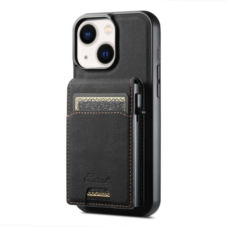 Suteni H19 Litchi Grain 2-in-1 MagSafe Removable Card Box Back Phone Case, For iPhone 14 Pro Max, For iPhone 13 Pro Max, For iPhone 13 Pro, For iPhone 13, For iPhone 12, For iPhone 12 Pro Max, For iPhone 12 Pro