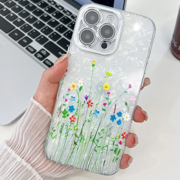 Electroplating Flower Texture TPU Phone Case, For iPhone 16e, For iPhone 16 Pro Max, For iPhone 16 Pro, For iPhone 16 Plus