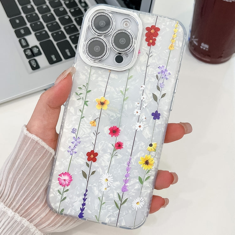 Electroplating Flower Texture TPU Phone Case, For iPhone 16e, For iPhone 16 Pro Max, For iPhone 16 Pro, For iPhone 16 Plus