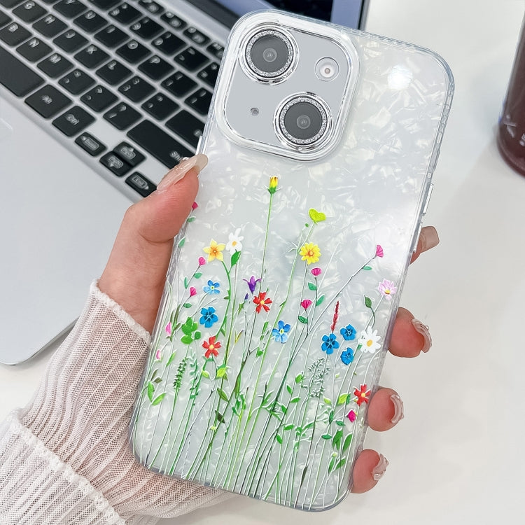Electroplating Flower Texture TPU Phone Case, For iPhone 16, For iPhone 15 Pro Max, For iPhone 15 Pro, For iPhone 15