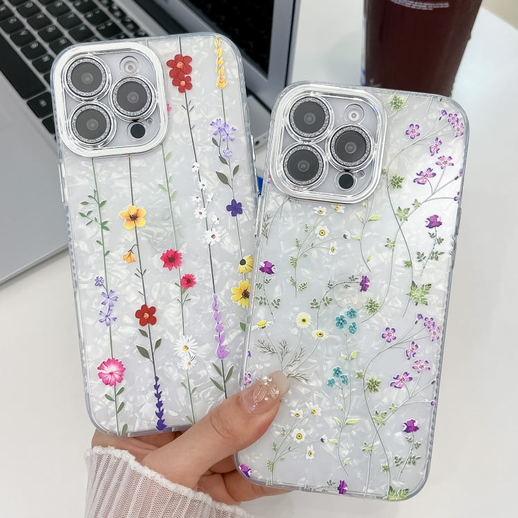 Electroplating Flower Texture TPU Phone Case, For iPhone 13 Pro, For iPhone 13