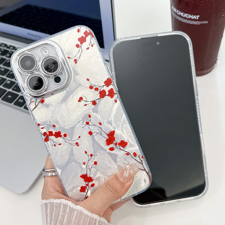 Electroplating Flower Texture TPU Phone Case, For iPhone 16e, For iPhone 16 Pro Max, For iPhone 16 Pro, For iPhone 16 Plus