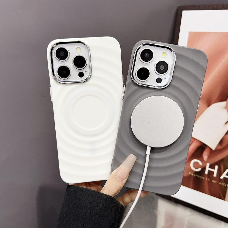 Wave MagSafe Silver Lens Frame TPU Phone Case, For iPhone 15 Pro Max, For iPhone 15 Pro, For iPhone 15 Plus, For iPhone 15