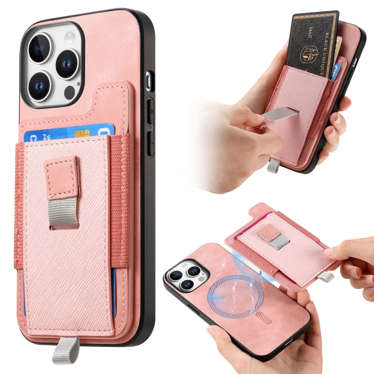 Retro Magsafe Cross Leather Pull-Out Card Bag Back Phone Case, For iPhone 16, For iPhone 15 Pro max, For iPhone 15 Pro