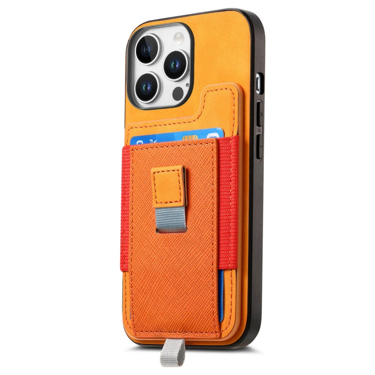 Retro Magsafe Cross Leather Pull-Out Card Bag Back Phone Case, For iPhone 15 Plus, For iPhone 15, For iPhone 14 Plus