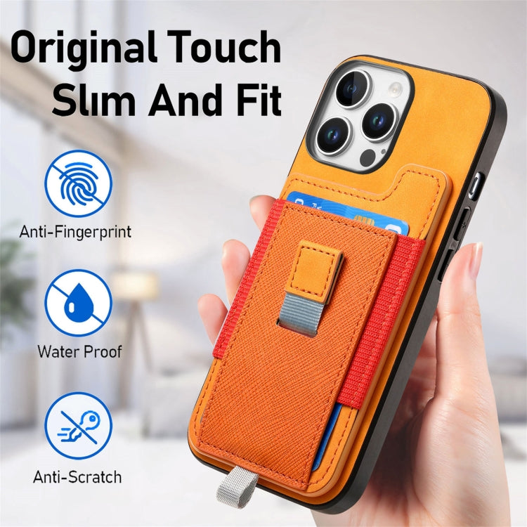 Retro Magsafe Cross Leather Pull-Out Card Bag Back Phone Case, For iPhone 15 Plus, For iPhone 15, For iPhone 14 Plus