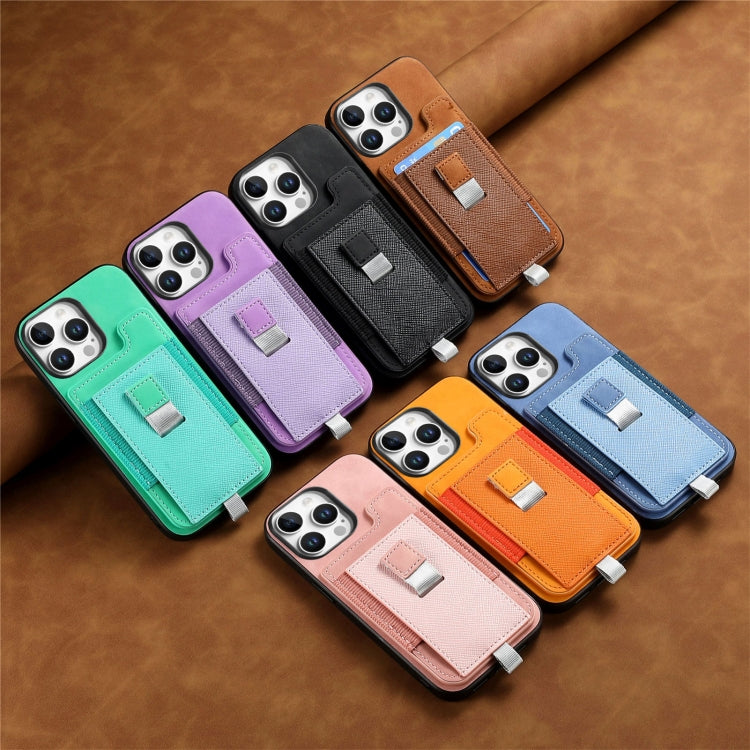 Retro Magsafe Cross Leather Pull-Out Card Bag Back Phone Case, For iPhone 15 Plus, For iPhone 15, For iPhone 14 Plus